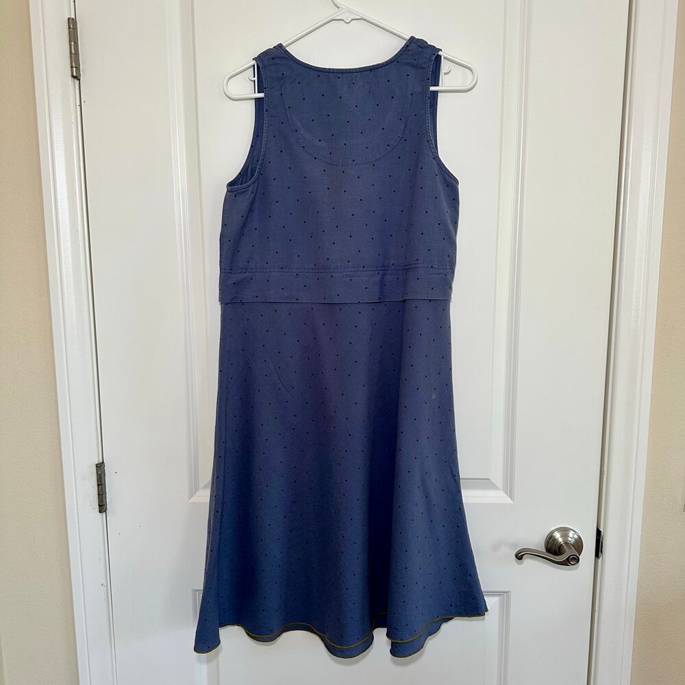 Gudrun Sjödén Polka Dot Organic Earthy Linen Cotton Tunic Sleeveless Dress Sz M - Picture 3 of 14